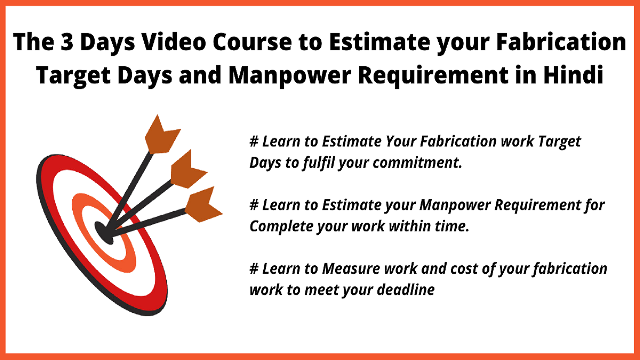 Fabrication Target Days & Manpower Estimation Course Banner