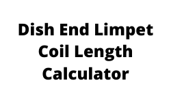 dish end limpet coil length calculator