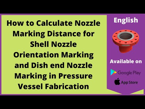 How to calculate Nozzle Marking Distance for Shell &amp; Dish End Nozzle Orientation |English|Let&#039;sFab