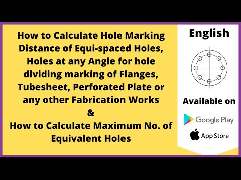 How to calculate Hole Marking Distance for Equispaced Holes and Holes at any angle|English|Let&#039;sFab