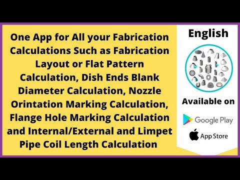 Fabrication Calculator for Flat Pattern,Dish Ends,Nozzle Orientation,Flange,Coil Calc |Eng|Let&#039;sFab